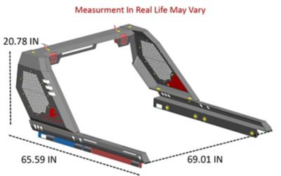 Image showing 7 th Black Horse Off Road Vigor Roll Bar Kit Modular Black for 07-25 Silverado 1500/Sierra 150009-25 Ram 1500/F-15007-25 Tundra
