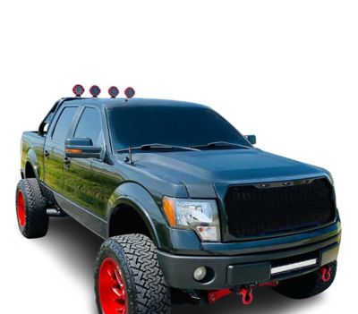 Image showing  Classic Roll Bar Black Fits 1/2 Ton Trucks, GM-FORD-DODGE-TOYOTA) W/ Set of 7 in. Red LED