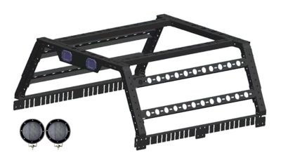 Image showing 1 th Black Horse Off Road Traveler Overland Utility Bed Rack Kit BK fits Full Size Trucks and Small Trucks