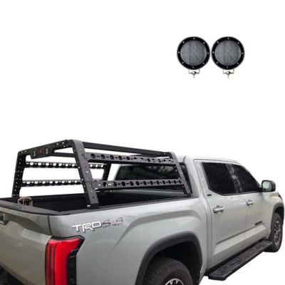 Image showing 2 th Black Horse Off Road Traveler Overland Utility Bed Rack Kit BK fits Full Size Trucks and Small Trucks