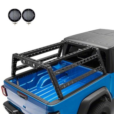 Image showing 4 th Black Horse Off Road Traveler Overland Utility Bed Rack Kit BK fits Full Size Trucks and Small Trucks