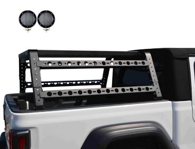 Image showing 5 th Black Horse Off Road Traveler Overland Utility Bed Rack Kit BK fits Full Size Trucks and Small Trucks