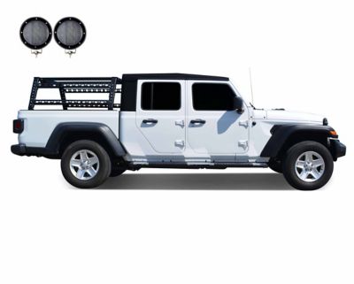Image showing 8 th Black Horse Off Road Traveler Overland Utility Bed Rack Kit BK fits Full Size Trucks and Small Trucks