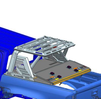 Image showing  Armour II Roll Bar with Basket Black fits 2019-2024 Ford Ranger