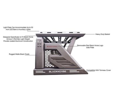 Image showing  Armour II Roll Bar with Basket Black fits 2019-2024 Ford Ranger