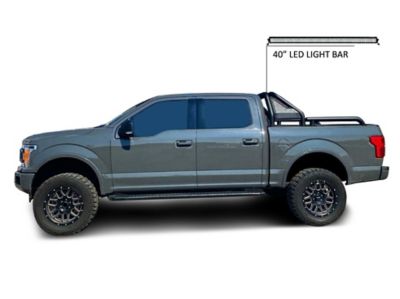 Image showing  GLADIATOR BLACK ROLL BAR for 1/2 Ton Trucks ( GM-FORD-DODGE- TUNDRA) with LED Light