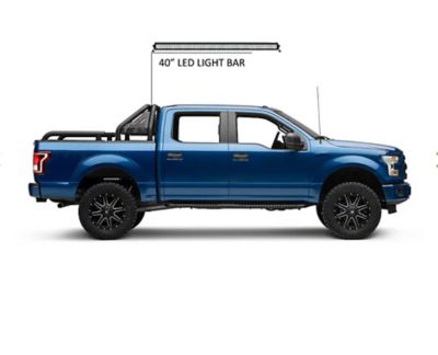 Image showing  GLADIATOR BLACK ROLL BAR for 1/2 Ton Trucks ( GM-FORD-DODGE- TUNDRA) with LED Light