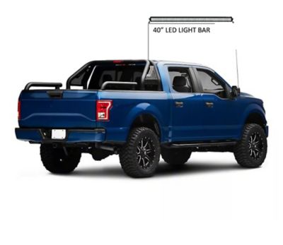Image showing 5 th Black Horse Off Road GLADIATOR BLACK ROLL BAR for 1/2 Ton Trucks ( GM-FORD-DODGE- TUNDRA) with LED Light