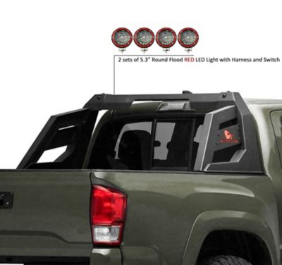 Black Horse Off Road Armour Roll Bar Kit Matte Black fits 15-24 Chevrolet Colorado Canyon15-24 Toyota Tacoma