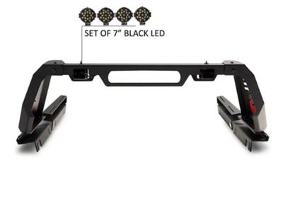 Image showing  Vigor Roll Bar Kit Modular Black fits 07-25 Silverado 1500/Sierra 150009-25 Ram 1500/F-150/07-25 Tundra