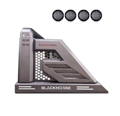 Black Horse Off Road Armour II Roll Bar Kit Black fits 14-22 Silverado 1500/14-24 Sierra 150015-24 F-150/Ram 150007-24 Tundra