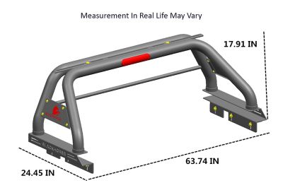 Image showing  Classic Roll Bar Black fits 2005-2024 Toyota Tacoma