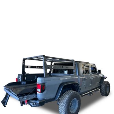 Image showing 5 th Black Horse Off Road Traveler Overland Utility Bed Rack Sandy Black fits 2020-2025 Jeep Gladiator
