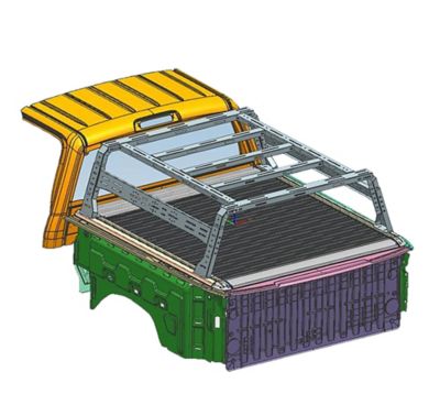 Image showing  Traveler Overland Utility Bed Rack Sandy Black fits 15-24 Colorado05-24 Tacoma/Frontier19-24 Ranger