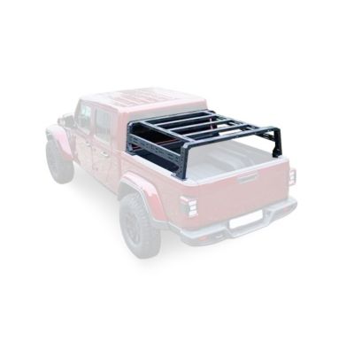 Image showing 6 th Black Horse Off Road Traveler Overland Utility Bed Rack Sandy Black fits 15-24 Colorado05-24 Tacoma/Frontier19-24 Ranger