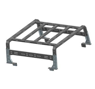 Image showing 7 th Black Horse Off Road Traveler Overland Utility Bed Rack Sandy Black fits 15-24 Colorado05-24 Tacoma/Frontier19-24 Ranger