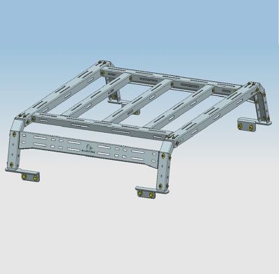 Image showing 8 th Black Horse Off Road Traveler Overland Utility Bed Rack Sandy Black fits 15-24 Colorado05-24 Tacoma/Frontier19-24 Ranger