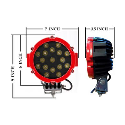 Image showing  ARMOUR Roll Bar for 1/2 Ton Trucks (GM-FORD-DODGE) Black with Set of 7 in. Red LED