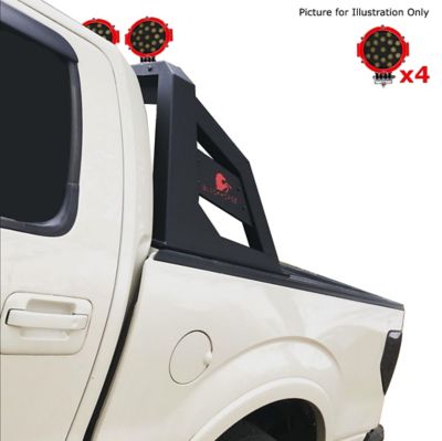 Image showing  ARMOUR Roll Bar for 1/2 Ton Trucks (GM-FORD-DODGE) Black with Set of 7 in. Red LED