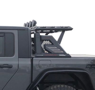 Black Horse Off Road Armour II Roll Bar with Basket Kit Black fit 05-21 Nissan Frontier