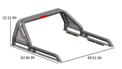 Image showing  GLADIATOR BLACK ROLL BAR for 1/2 Ton Trucks (GM-FORD-DODGE- TUNDRA) with Set of Black 9 in. Round LED Light