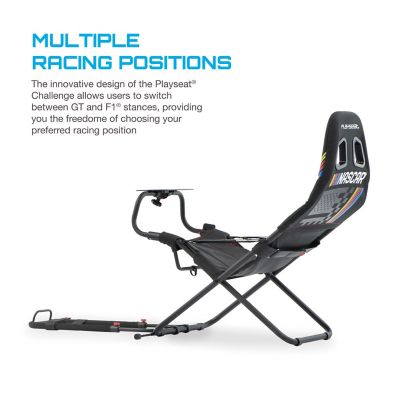 Image showing  Challenge NASCAR Edition Racing Seat with Adjustable Foldable Frame in Black