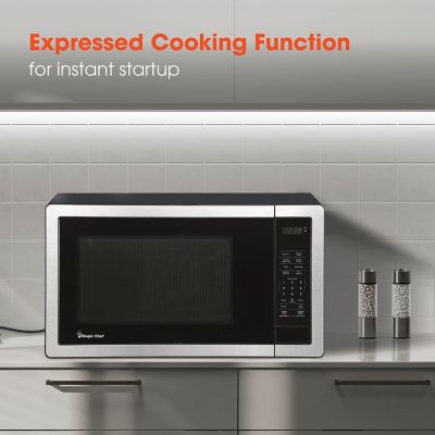 Image showing  1.1-cu. ft. Countertop Microwave Oven in Stainless Steel