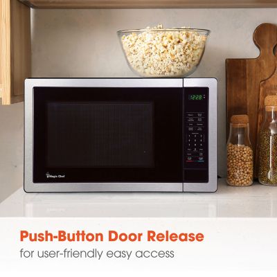 Image showing  1.1-cu. ft. Countertop Microwave Oven in Stainless Steel