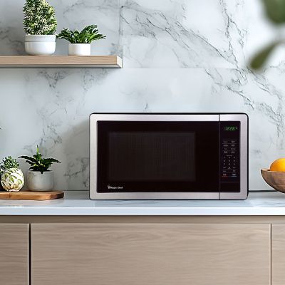 Image showing 5 th Magic Chef 1.1-cu. ft. Countertop Microwave Oven in Stainless Steel