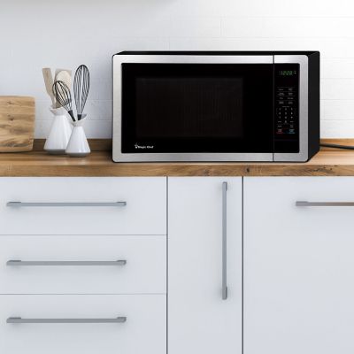 Image showing 6 th Magic Chef 1.1-cu. ft. Countertop Microwave Oven in Stainless Steel