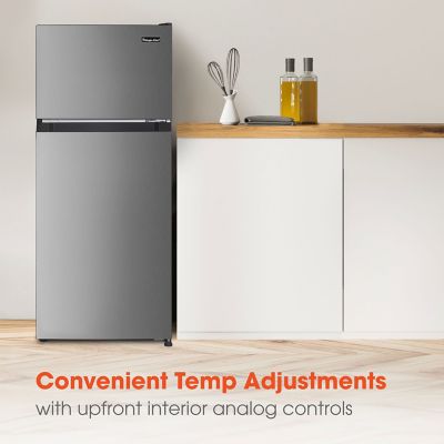 Image showing  4.5-cu. ft. Mini Refrigerator with Freezer in Platinum Steel