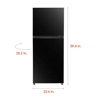 Image showing  10.1-cu. ft. Refrigerator with Top Freezer in Platinum Steel