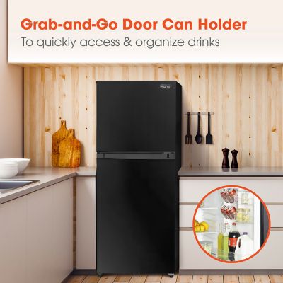 Image showing  10.1-cu. ft. Refrigerator with Top Freezer in Platinum Steel