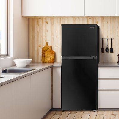 Image showing 9 th Magic Chef 10.1-cu. ft. Refrigerator with Top Freezer in Platinum Steel