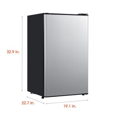 Image showing  4.4-cu. ft. Mini Refrigerator with Freezer Compartment in Stainless Look