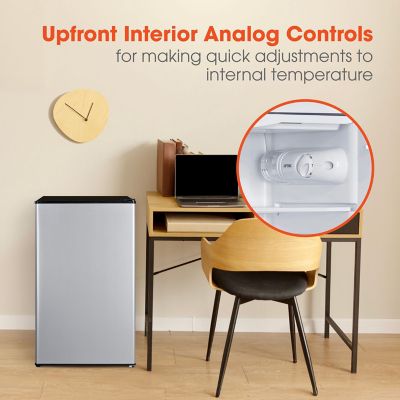 Image showing  4.4-cu. ft. Mini Refrigerator with Freezer Compartment in Stainless Look