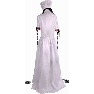 Image showing 7 th Haunted Hill Farm Animatronic Convulsing Nurse by Tekky Halloween Decoration with Motion-Activated Sounds