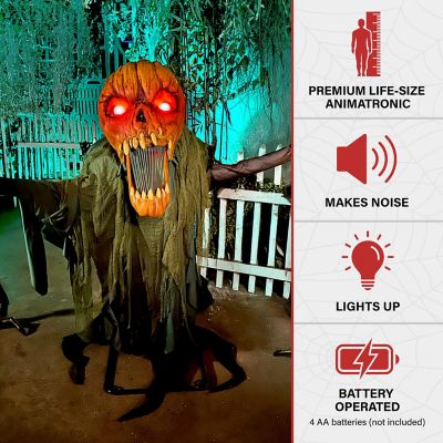 Image showing  7.3 ft. Scary Groundbreaking Jack Halloween Animatronic by Tekky