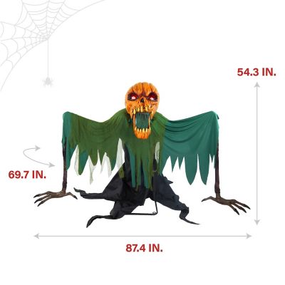 Image showing  7.3 ft. Scary Groundbreaking Jack Halloween Animatronic by Tekky