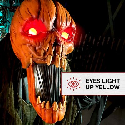 Image showing 5 th Haunted Hill Farm 7.3 ft. Scary Groundbreaking Jack Halloween Animatronic by Tekky