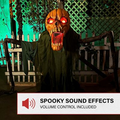 Image showing 6 th Haunted Hill Farm 7.3 ft. Scary Groundbreaking Jack Halloween Animatronic by Tekky