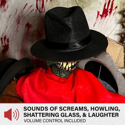 Image showing 6 th Haunted Hill Farm Animatronic Coatrack Monster by Tekky Halloween Decoration with Motion-Activated Sounds