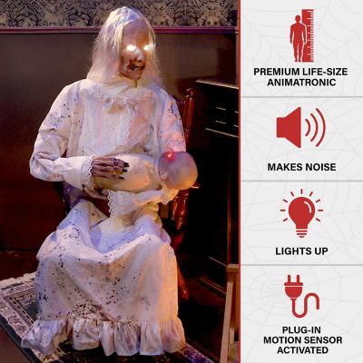 Image showing  Animatronic Gravely Granny by Tekky Halloween Decoration with Motion-Activated Sounds
