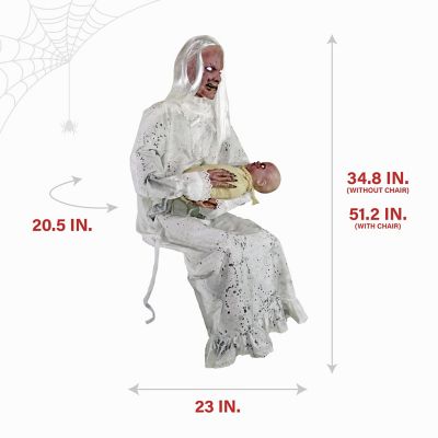 Image showing  Animatronic Gravely Granny by Tekky Halloween Decoration with Motion-Activated Sounds