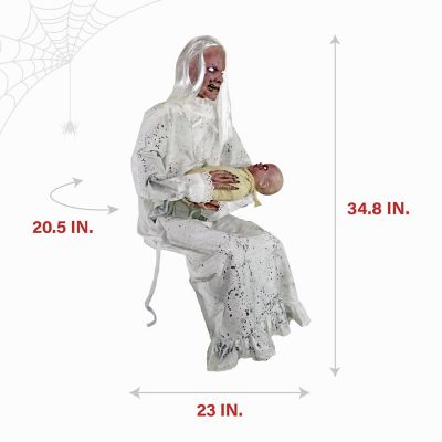 Image showing  Animatronic Gravely Granny by Tekky Halloween Decoration with Motion-Activated Sounds