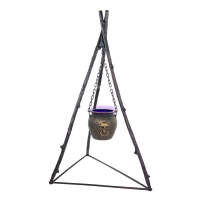 Haunted Hill Farm 4.7 ft. Touch-Activated Animated Witch Cauldron Halloween Accessory