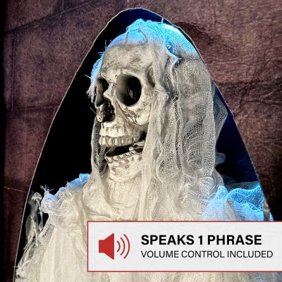 Image showing 7 th Haunted Hill Farm6.7 ft. Motion-Triggered Mausoleum Halloween Animatronic by Tekky