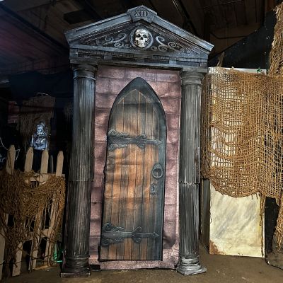 Image showing 8 th Haunted Hill Farm6.7 ft. Motion-Triggered Mausoleum Halloween Animatronic by Tekky
