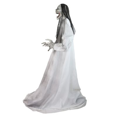 Image showing 6 th Haunted Hill Farm 5.9 ft. Motion-Sensor Lurching Woman Halloween Animatronic by Tekky