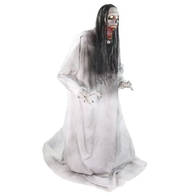 Image showing 8 th Haunted Hill Farm 5.9 ft. Motion-Sensor Lurching Woman Halloween Animatronic by Tekky